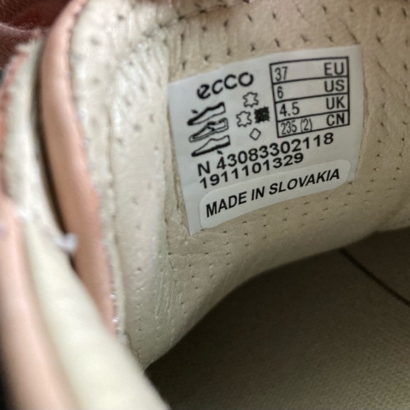 Ecco blush pink leather sneakers - Picture 2 of 3